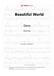 Sheet music, chords Devo - Beautiful World
