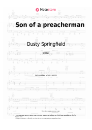 Sheet music, chords Dusty Springfield - Son of a preacherman