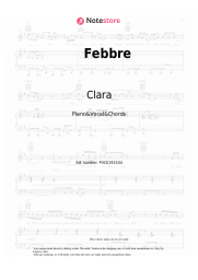 Sheet music, chords Clara - Febbre