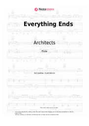 Sheet music, chords Architects - Everything Ends