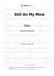 Sheet music, chords Dido - Still On My Mind