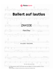 Sheet music, chords ZAH1DE - Ballert auf lautlos