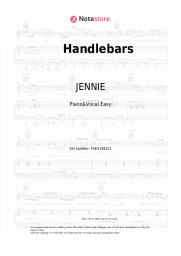 Sheet music, chords JENNIE, Dua Lipa - Handlebars