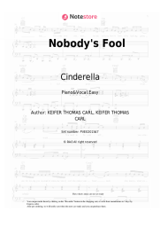 Sheet music, chords Cinderella - Nobody's Fool