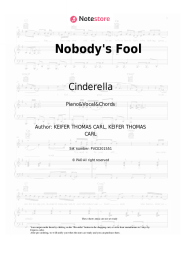Sheet music, chords Cinderella - Nobody's Fool