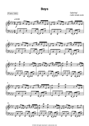 Sheet music, chords Sabrina - Boys