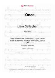 Sheet music, chords Liam Gallagher - Once
