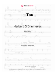 Sheet music, chords Herbert Grönemeyer - Tau