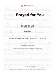 Sheet music, chords Matt Stell - Prayed for You