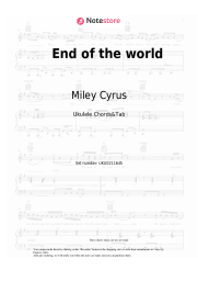 Sheet music, chords Miley Cyrus - End of the world