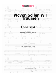 Sheet music, chords Frida Gold - Wovon Sollen Wir Träumen