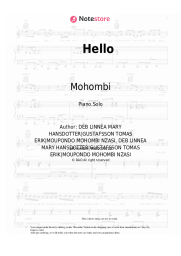 Sheet music, chords Mohombi - Hello
