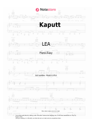 Sheet music, chords LEA x LINDA - Kaputt
