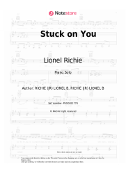 Sheet music, chords Lionel Richie - Stuck on You