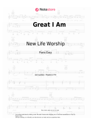 Sheet music, chords New Life Worship - Great I Am