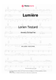 Sheet music, chords Lorien Testard, Alice Duport-Percier - Lumière
