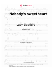 Sheet music, chords Lady Blackbird - Nobody's sweetheart