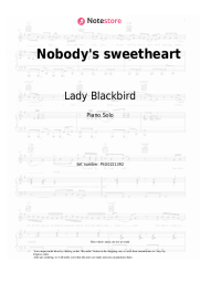 Sheet music, chords Lady Blackbird - Nobody's sweetheart