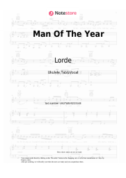 Sheet music, chords Lorde - Man Of The Year