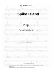 Sheet music, chords Pulp - Spike Island