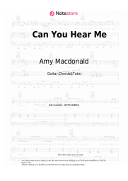 Sheet music, chords Amy Macdonald - Can You Hear Me