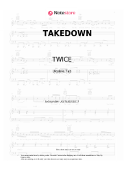 Sheet music, chords TWICE - TAKEDOWN