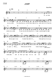 Sheet music, chords BlackPink - JUMP