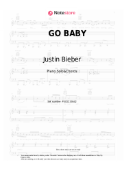Sheet music, chords Justin Bieber - GO BABY