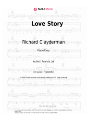 Sheet music, chords Richard Clayderman - Love Story