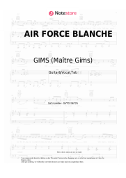 Sheet music, chords GIMS (Maître Gims), JUL - AIR FORCE BLANCHE