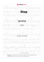 Sheet music, chords Jamelia - Stop