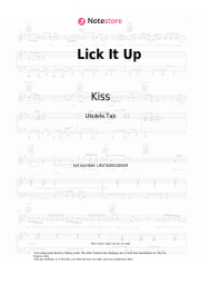Sheet music, chords Kiss - Lick It Up