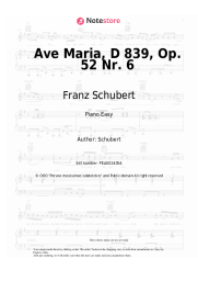 Sheet music, chords Franz Schubert - Ave Maria, D 839, Op. 52 Nr. 6