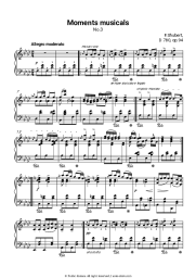 Sheet music, chords Franz Schubert - Moment Musical Op.94 (D.780) No.3 Allegro moderato