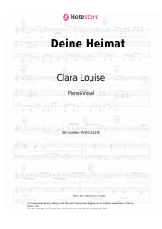 Sheet music, chords Clara Louise - Deine Heimat