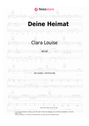 Sheet music, chords Clara Louise - Deine Heimat