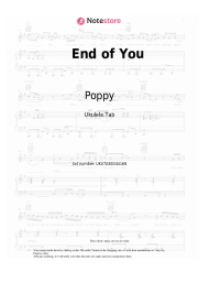 Sheet music, chords Poppy, Amy Lee, Courtney LaPlante - End of You