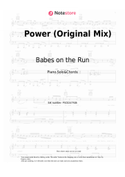 Sheet music, chords Babes on the Run - Power (Original Mix)