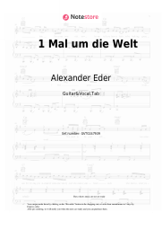 Sheet music, chords Alexander Eder, SDP - 1 Mal um die Welt
