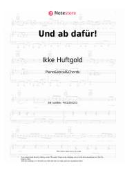 Sheet music, chords Ikke Huftgold, Julian Sommer, HONK!, Roxy, Beerstreet Boys - Und ab dafür!