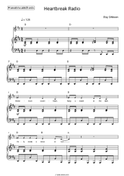 Sheet music, chords Roy Orbison - Heartbreak Radio