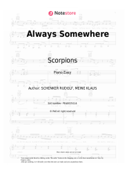 Sheet music, chords Scorpions - Always Somewhere