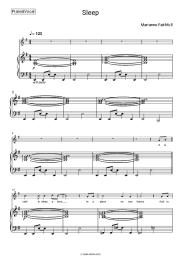 Sheet music, chords Marianne Faithfull - Sleep