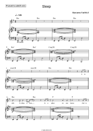 Sheet music, chords Marianne Faithfull - Sleep