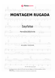 Sheet music, chords Sayfalse, Cape, JXNDRO - MONTAGEM RUGADA