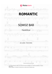 Sheet music, chords SQWOZ BAB - ROMANTIC