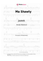 Sheet music, chords Jazeek, Luciano - Ma Shawty
