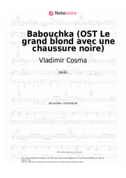 Sheet music, chords Vladimir Cosma, Gheorghe Zamfir - Babouchka (OST Le grand blond avec une chaussure noire)