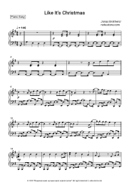 Sheet music, chords Jonas Brothers - Like It's Christmas