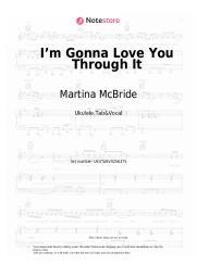 Sheet music, chords Martina McBride - I’m Gonna Love You Through It